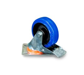 Колеса поворотные c тормозом (эластичная резина)