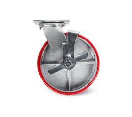 Колеса большегрузные поворотные с боковым тормозом (полиуретан)