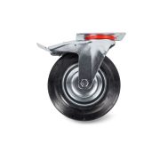 Колесо поворотное резина SCb 55 125 мм с тормозом (F)